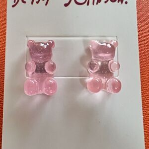 🩷 Betsey Johnson Barbie pink gummy bear studs 🩷